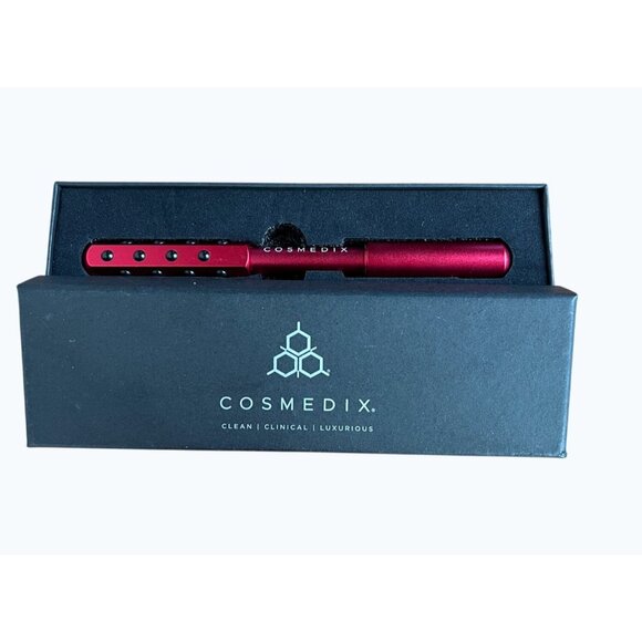 Cosmedix Facial Massage Roller For Skincare & Puffiness Reduction In Red Finish - Picture 2 of 10